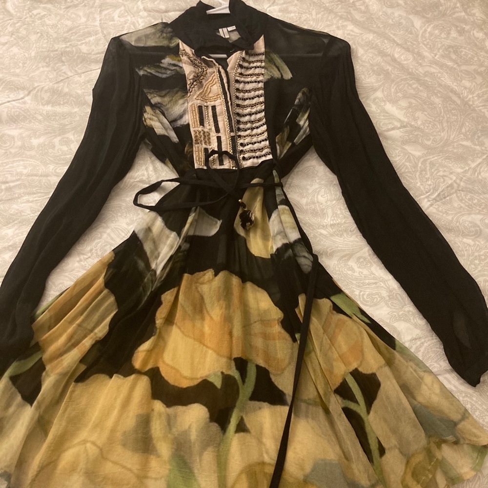 Pretty dress with details from Anthropologie.
